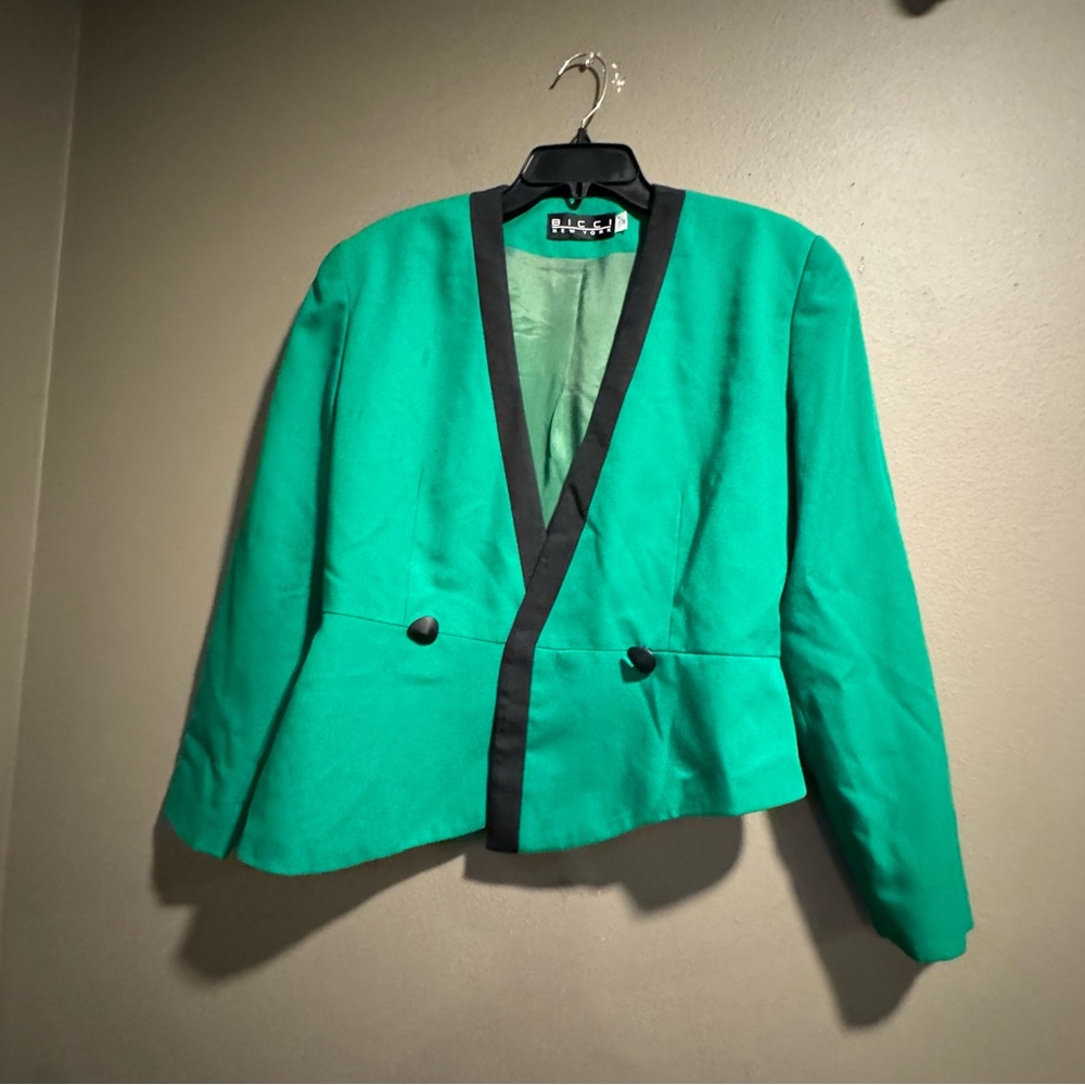 Vintage Bicci New York Blazer  With Asymmetric Peplum Size 10